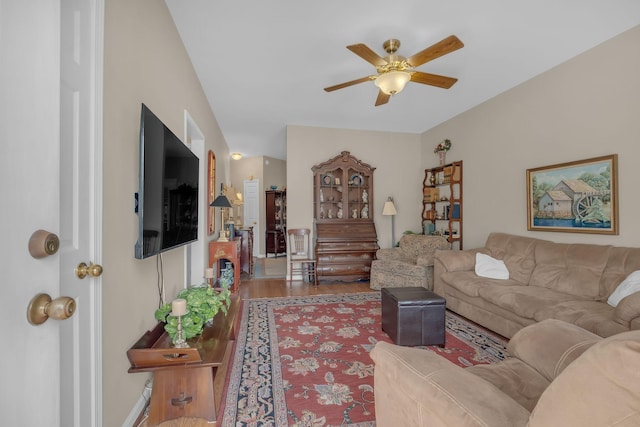 237 Woodmaker Ct, Nashville, TN 37214 - living room featuring ceiling fan and wood finished floors