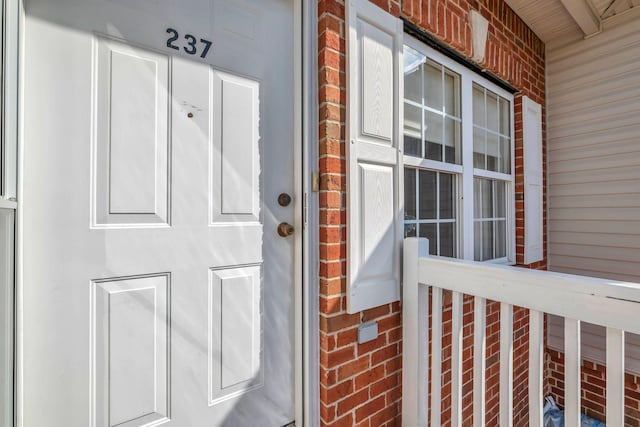 237 Woodmaker Ct, Nashville, TN 37214 - doorway to property featuring brick siding