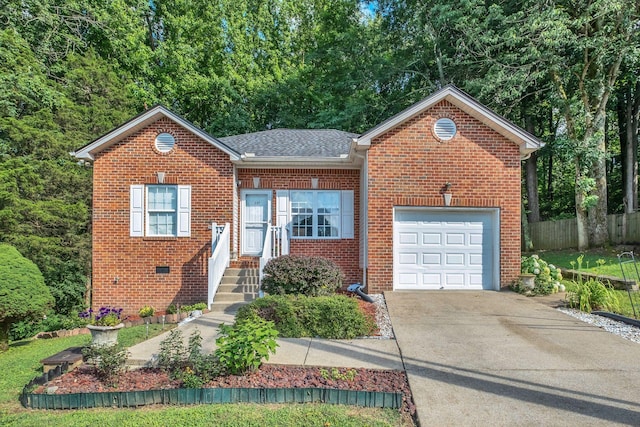 237 Woodmaker Ct, Nashville, TN 37214 - view of front facade featuring brick siding, a garage, driveway, and a shingled roof