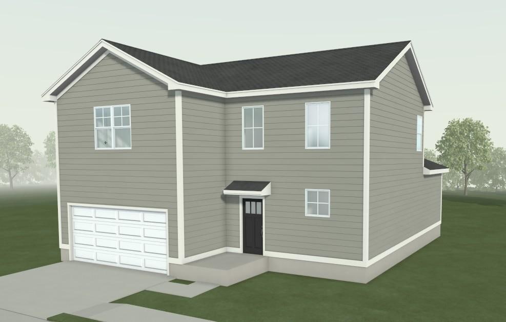 2392 Nelson Way, Cookeville, TN 38506 - view of front of home with an attached garage, a front yard, and concrete driveway