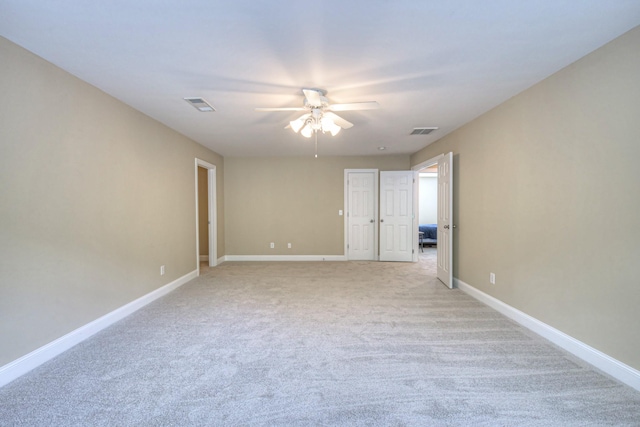 1222 Broadmoor Cir, Franklin, TN 37067 - spare room with light colored carpet and ceiling fan