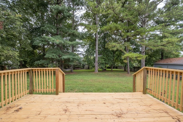 1524 Stone Hill Rd, Mount Juliet, TN 37122 - deck with a lawn and view of scattered trees