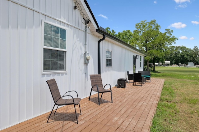 1237 Abiff Rd, Bon Aqua, TN 37025 - wooden terrace featuring a lawn