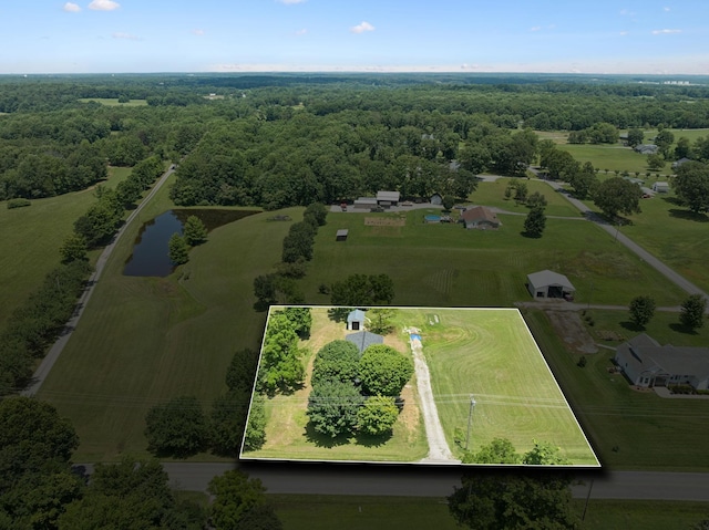 1237 Abiff Rd, Bon Aqua, TN 37025 - aerial view of property and surrounding area featuring property boundaries highlighted and a nearby body of water