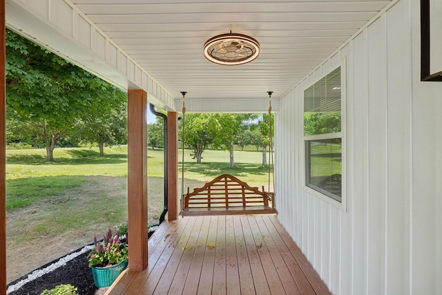 1237 Abiff Rd, Bon Aqua, TN 37025 - wooden porch featuring a lawn