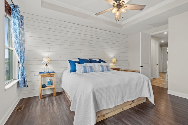 2957 Stewart Campbell Pt, Spring Hill, TN 37174 - bedroom featuring crown molding, wood finished floors, multiple windows, a ceiling fan, and recessed lighting