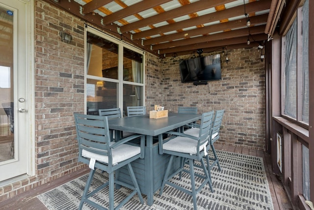 2957 Stewart Campbell Pt, Spring Hill, TN 37174 - sunroom with outdoor dining area