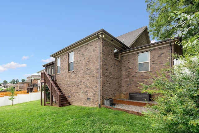 2957 Stewart Campbell Pt, Spring Hill, TN 37174 - back of house featuring brick siding and stairs