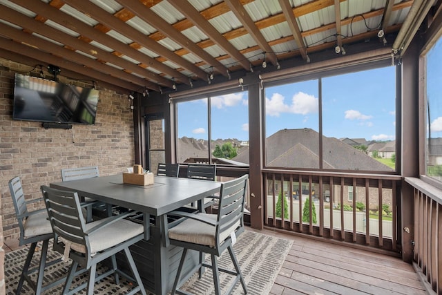 2957 Stewart Campbell Pt, Spring Hill, TN 37174 - sunroom / solarium with outdoor dining space