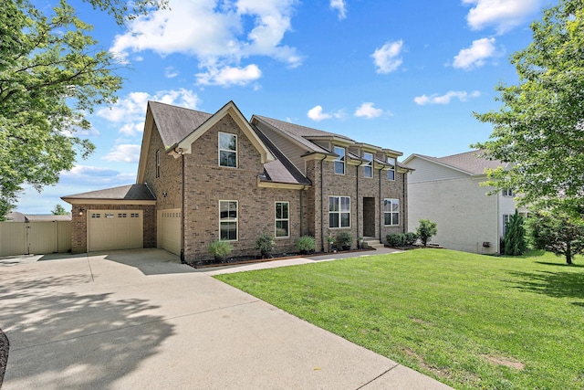 2957 Stewart Campbell Pt, Spring Hill, TN 37174 - view of front facade featuring brick siding, driveway, a garage, a shingled roof, and a gate