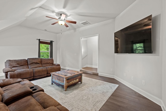 2957 Stewart Campbell Pt, Spring Hill, TN 37174 - living room with ceiling fan and wood finished floors