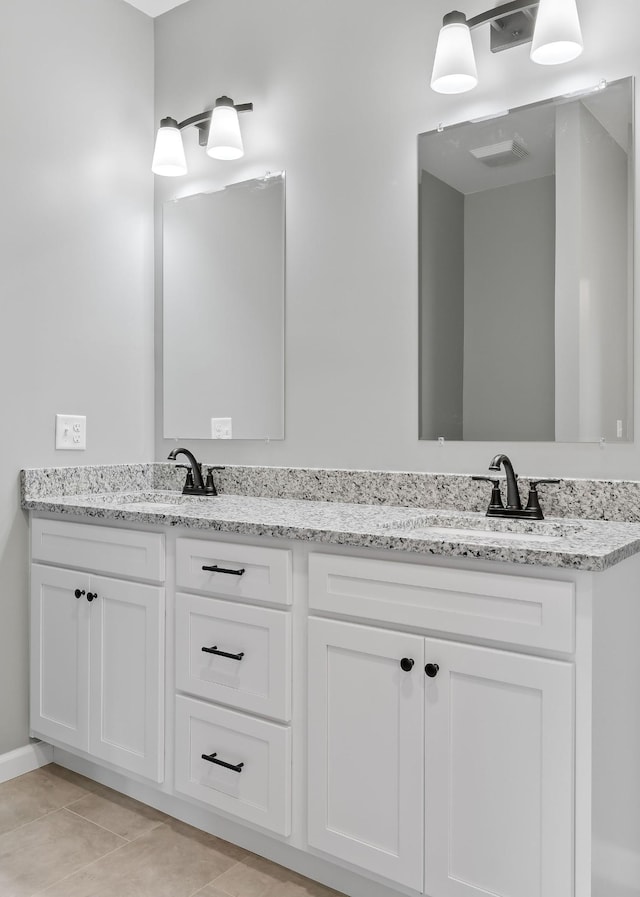 1554 Duncans Chapel Rd, Cookeville, TN 38506 - bathroom with double vanity and tile patterned floors