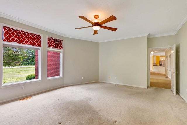 822 Old Jefferson Pike, Smyrna, TN 37167 - carpeted empty room featuring a ceiling fan and crown molding