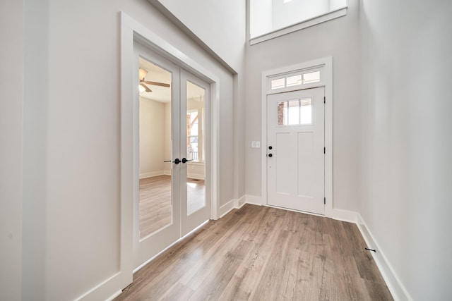 7274 Fairlawn Dr, Fairview, TN 37062 - foyer with french doors and light wood-type flooring