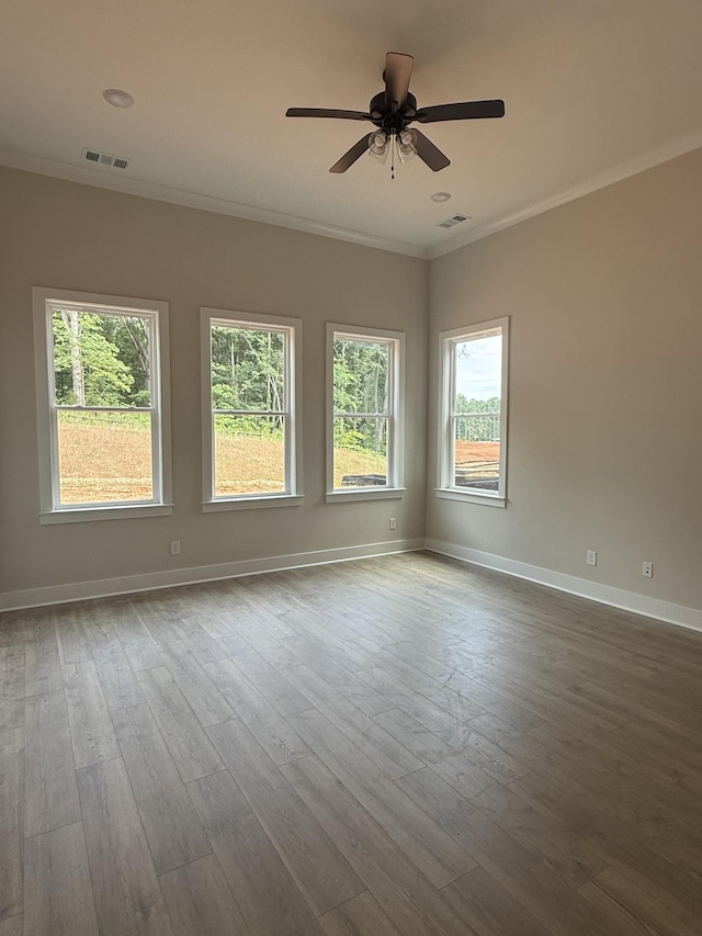 7253 Fairlawn Dr, Fairview, TN 37062 - unfurnished room featuring ornamental molding, dark wood finished floors, and ceiling fan