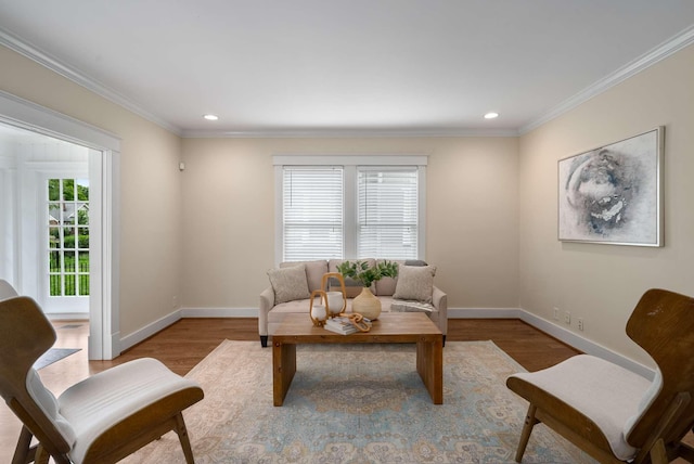 162 Woodmont Blvd, Nashville, TN 37205 - living area with wood finished floors, recessed lighting, and crown molding