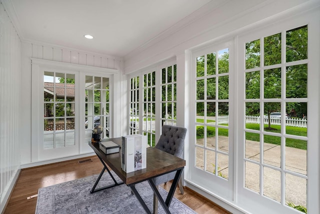 162 Woodmont Blvd, Nashville, TN 37205 - office with crown molding and wood finished floors
