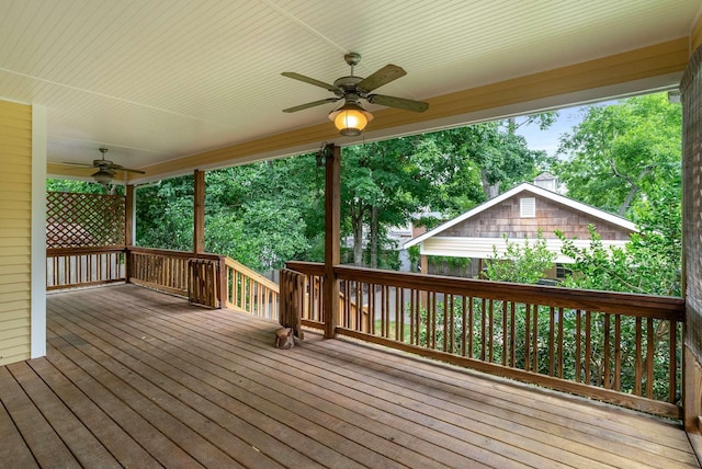 162 Woodmont Blvd, Nashville, TN 37205 - wooden deck with ceiling fan
