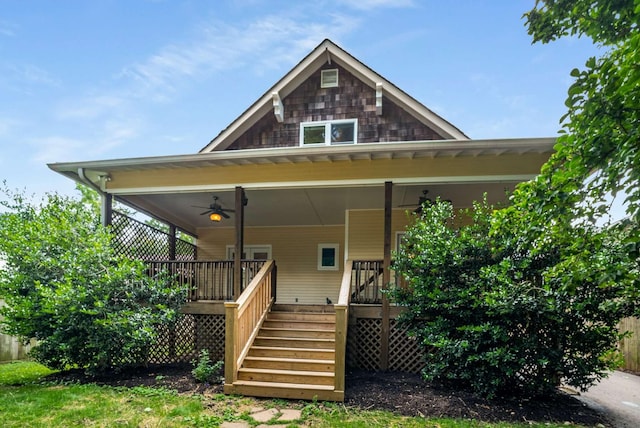 162 Woodmont Blvd, Nashville, TN 37205 - view of front of home with ceiling fan and stairway