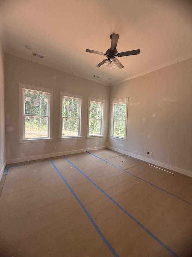 7263 Fairlawn Dr, Fairview, TN 37062 - spare room with ornamental molding and ceiling fan