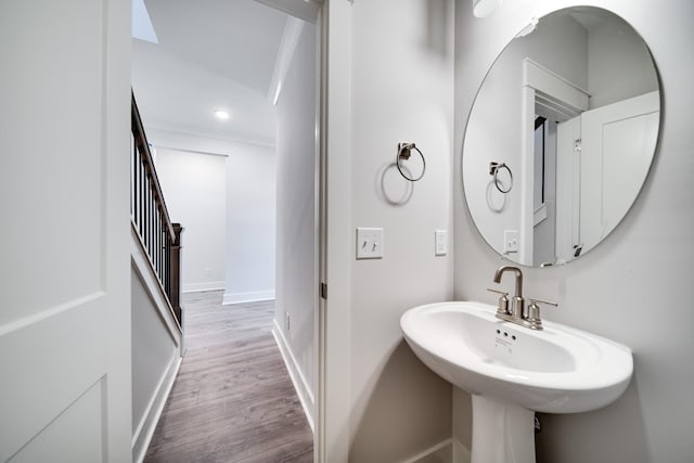 7266 Fairlawn Dr, Fairview, TN 37062 - bathroom with wood finished floors and a sink