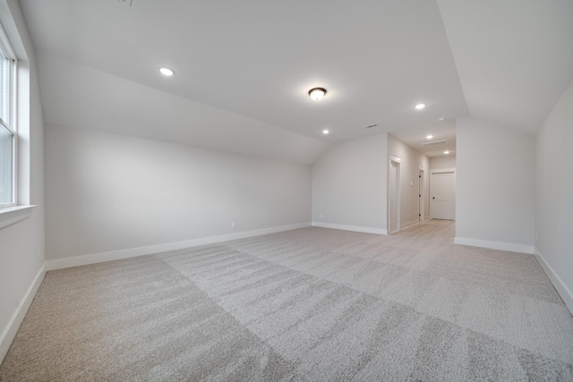 7233 Richvale Dr W, Fairview, TN 37062 - additional living space featuring vaulted ceiling, light carpet, and recessed lighting
