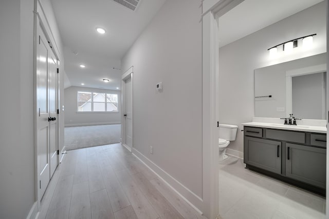 7233 Richvale Dr W, Fairview, TN 37062 - hallway featuring a sink and recessed lighting