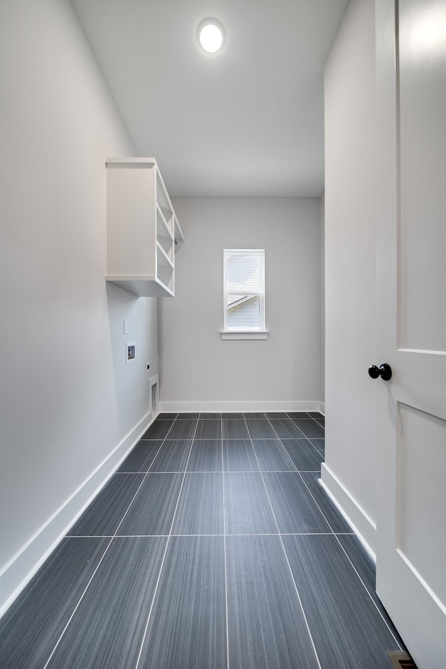 7233 Richvale Dr W, Fairview, TN 37062 - washroom with hookup for an electric dryer, washer hookup, and dark tile patterned flooring