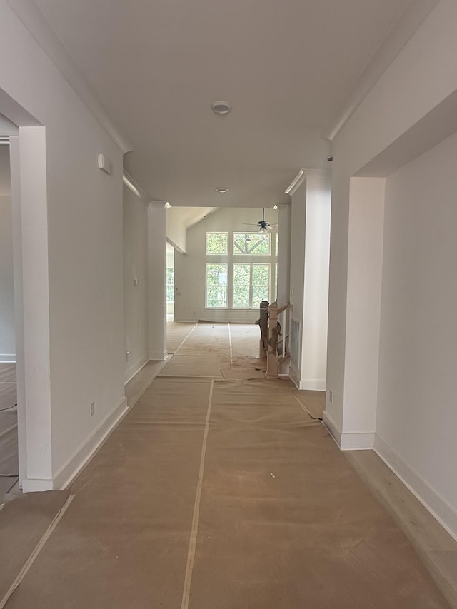 7262 Fairlawn Dr, Fairview, TN 37062 - hall featuring baseboards and vaulted ceiling