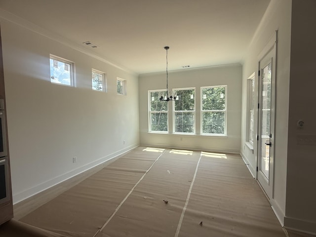 7262 Fairlawn Dr, Fairview, TN 37062 - unfurnished dining area with a chandelier and baseboards