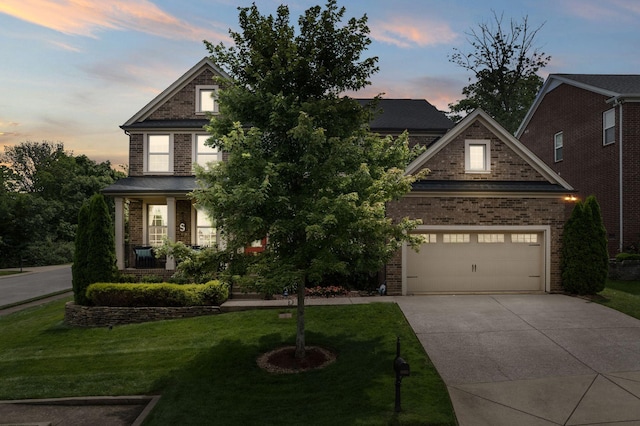 1301 Drury Ln, Mount Juliet, TN 37122 - traditional-style house featuring brick siding, concrete driveway, and a lawn