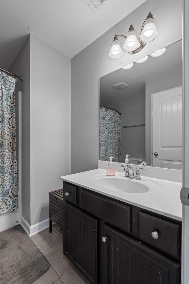 1301 Drury Ln, Mount Juliet, TN 37122 - full bath featuring vanity, tile patterned flooring, and a shower with shower curtain