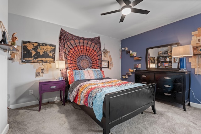 1301 Drury Ln, Mount Juliet, TN 37122 - carpeted bedroom with baseboards and ceiling fan