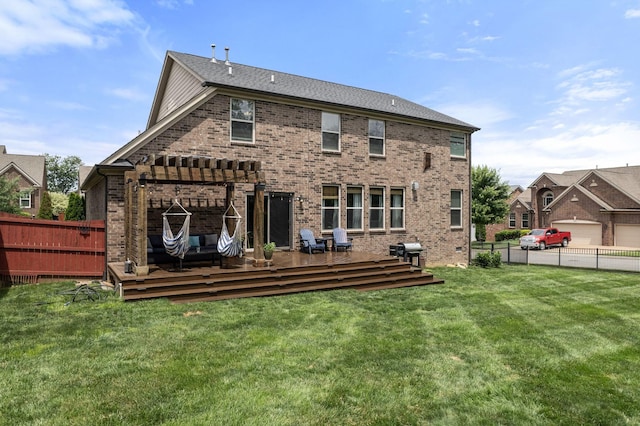 1301 Drury Ln, Mount Juliet, TN 37122 - back of house featuring a deck and brick siding