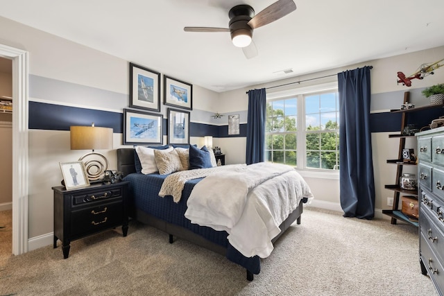 624 Twin View Dr, Murfreesboro, TN 37128 - carpeted bedroom with baseboards and a ceiling fan