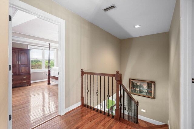 395 Glendower Pl, Franklin, TN 37064 - stairs featuring wood finished floors and recessed lighting