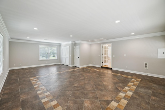 1061 Alford Rd, Murfreesboro, TN 37129 - tiled spare room with recessed lighting and crown molding