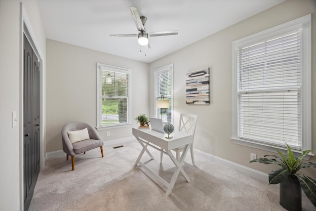 773 Curve St, Chattanooga, TN 37405 - office space featuring light colored carpet and a ceiling fan