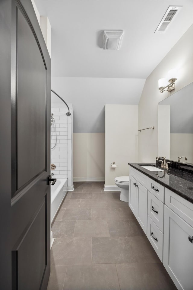 773 Curve St, Chattanooga, TN 37405 - full bath featuring vanity,  shower combination, and lofted ceiling