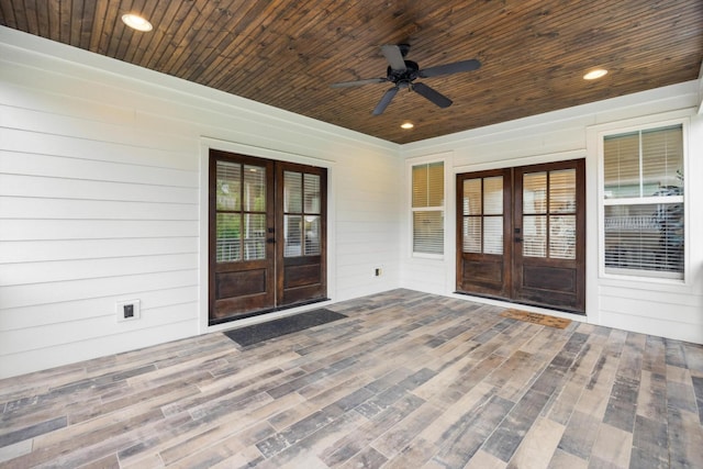 773 Curve St, Chattanooga, TN 37405 - view of patio featuring french doors and ceiling fan