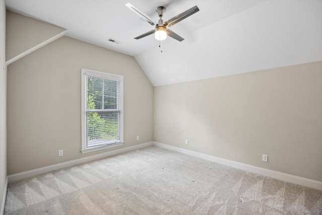 773 Curve St, Chattanooga, TN 37405 - additional living space featuring a ceiling fan, lofted ceiling, and carpet