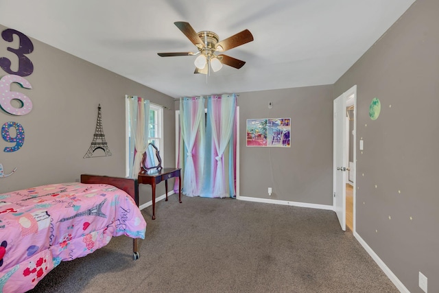 5058 New Chapel Rd, Springfield, TN 37172 - carpeted bedroom with baseboards and a ceiling fan