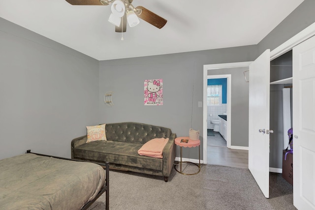 5058 New Chapel Rd, Springfield, TN 37172 - bedroom featuring carpet floors and a ceiling fan