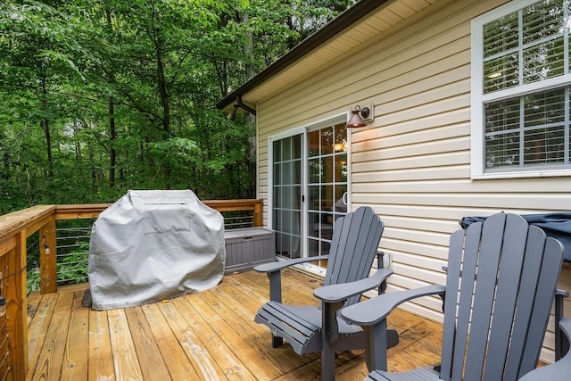 655 Lakeside Dr, Smithville, TN 37166 - wooden terrace with grilling area