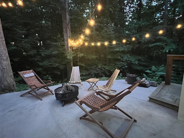 655 Lakeside Dr, Smithville, TN 37166 - view of patio with a fire pit