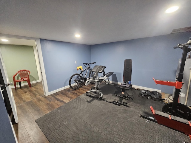 770 Jack Smith Rd, Dunlap, TN 37327 - workout area featuring wood finished floors and recessed lighting