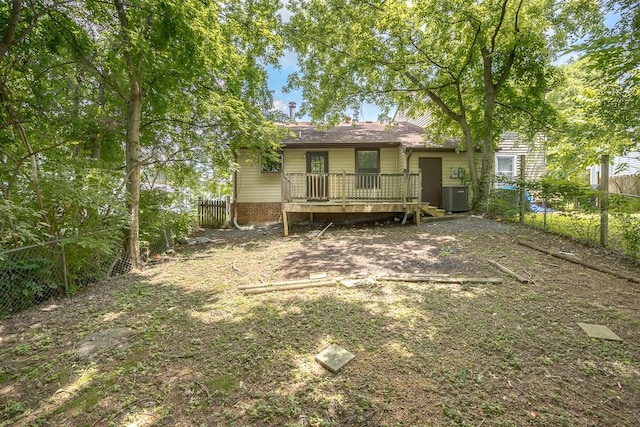 3332 Oak Trees Ct, Antioch, TN 37013 - rear view of property with a deck and a fenced backyard
