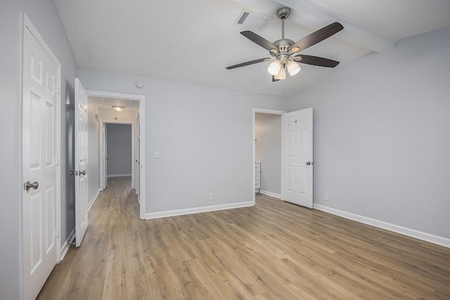 3332 Oak Trees Ct, Antioch, TN 37013 - unfurnished bedroom featuring light wood-type flooring, a ceiling fan, and attic access