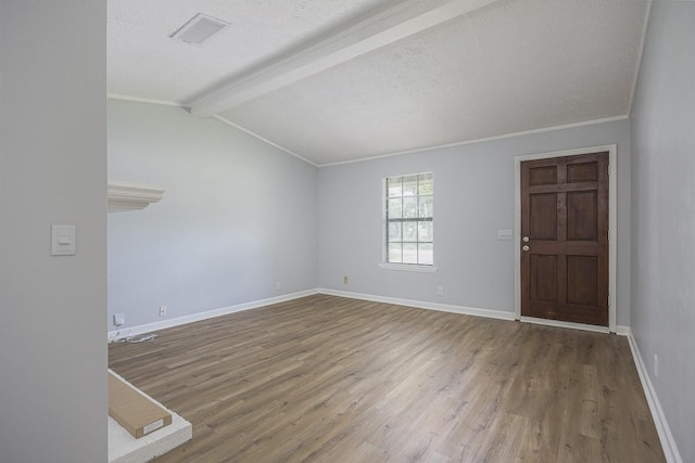 3332 Oak Trees Ct, Antioch, TN 37013 - unfurnished room with wood finished floors, ornamental molding, and a textured ceiling