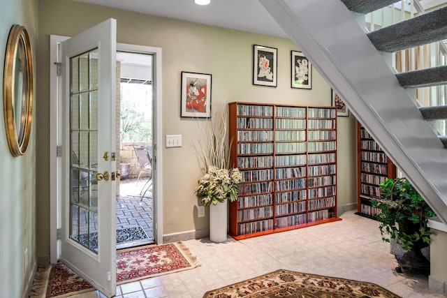 6607 Ormond Dr, Nashville, TN 37205 - entryway featuring french doors and recessed lighting
